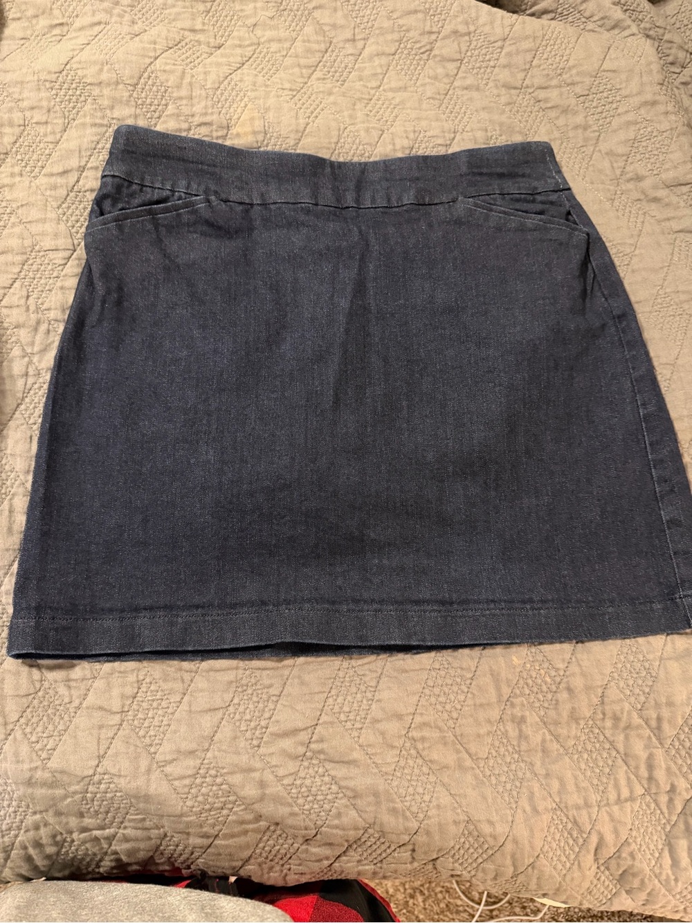 croft & barrow Dark Blue Denim Mini Skirt